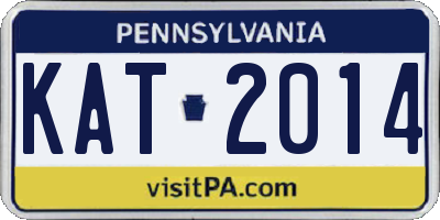 PA license plate KAT2014