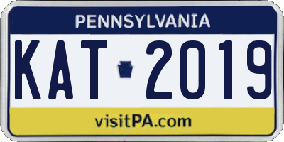 PA license plate KAT2019