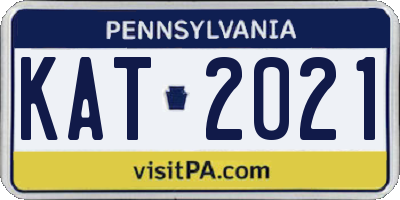 PA license plate KAT2021