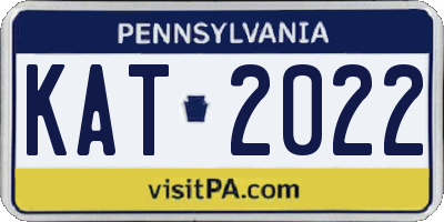 PA license plate KAT2022