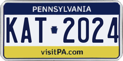PA license plate KAT2024
