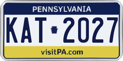 PA license plate KAT2027