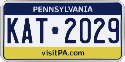 PA license plate KAT2029