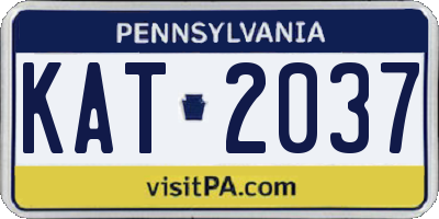PA license plate KAT2037