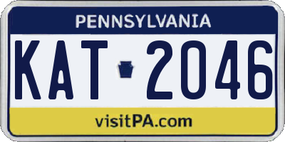 PA license plate KAT2046