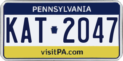 PA license plate KAT2047