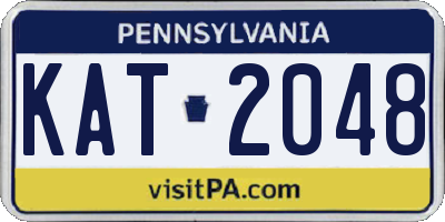 PA license plate KAT2048