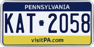 PA license plate KAT2058