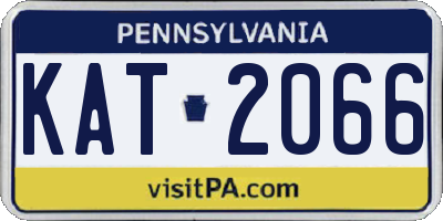 PA license plate KAT2066