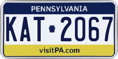 PA license plate KAT2067