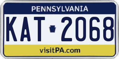 PA license plate KAT2068