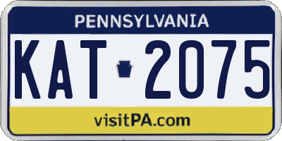PA license plate KAT2075