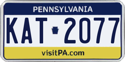 PA license plate KAT2077