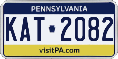 PA license plate KAT2082