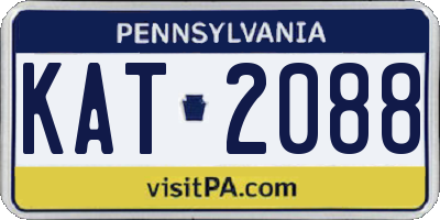 PA license plate KAT2088