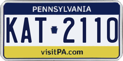 PA license plate KAT2110
