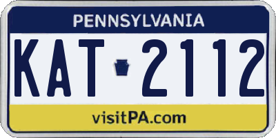 PA license plate KAT2112