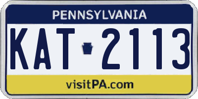 PA license plate KAT2113