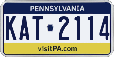 PA license plate KAT2114