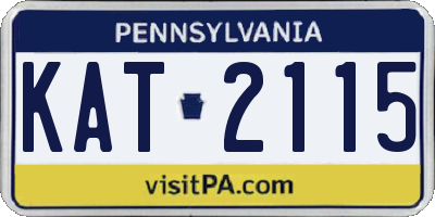 PA license plate KAT2115