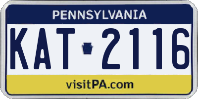 PA license plate KAT2116