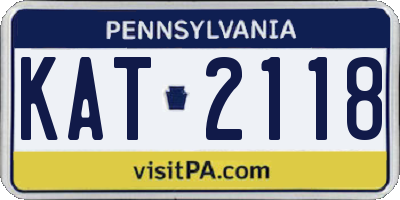 PA license plate KAT2118