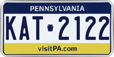 PA license plate KAT2122