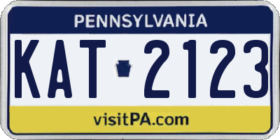 PA license plate KAT2123