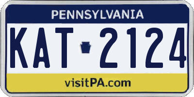 PA license plate KAT2124
