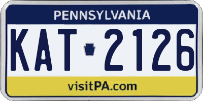 PA license plate KAT2126