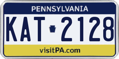 PA license plate KAT2128
