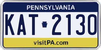 PA license plate KAT2130