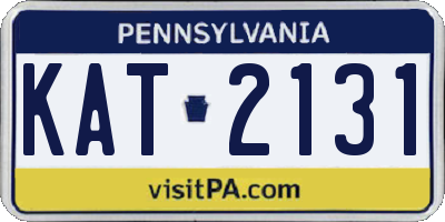 PA license plate KAT2131