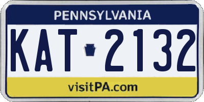 PA license plate KAT2132