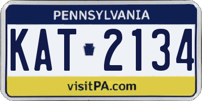 PA license plate KAT2134