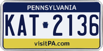 PA license plate KAT2136