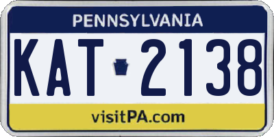 PA license plate KAT2138