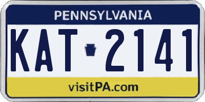 PA license plate KAT2141