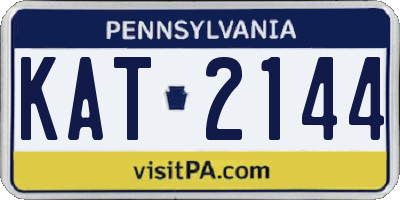 PA license plate KAT2144