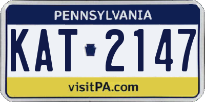 PA license plate KAT2147