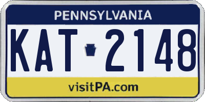 PA license plate KAT2148