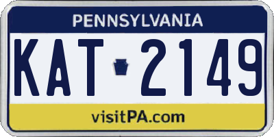 PA license plate KAT2149