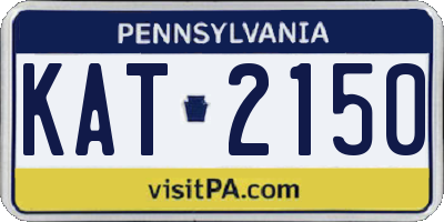 PA license plate KAT2150