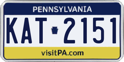 PA license plate KAT2151