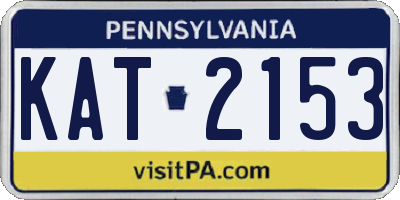 PA license plate KAT2153