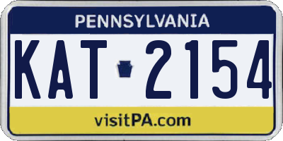 PA license plate KAT2154