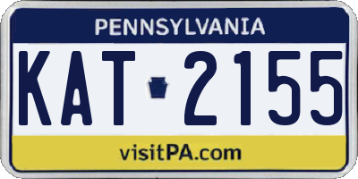 PA license plate KAT2155