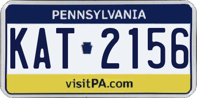 PA license plate KAT2156