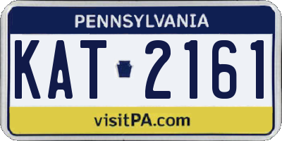 PA license plate KAT2161