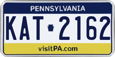 PA license plate KAT2162